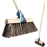 13" Newman and Cole Bass & Cane Saddle Broom Head with Bracket & Handle